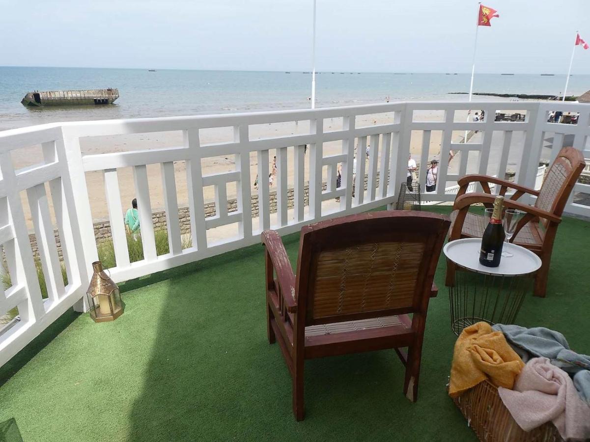 Appartement De Standing - Avec Terrasse Et Vue Mer Arromanches-les-Bains Bagian luar foto